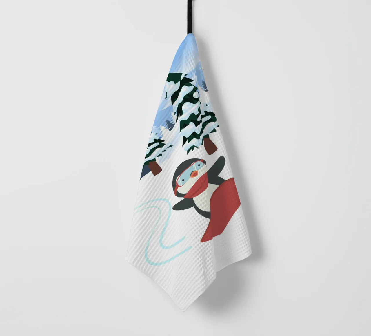 Pinguino da snowboard canovaccio da cucina da FABOArt