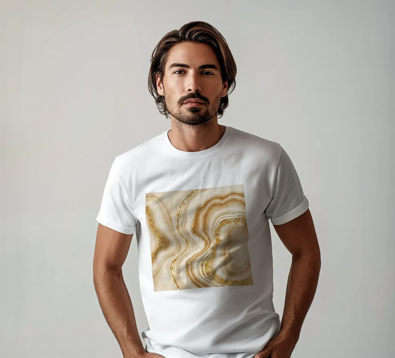 Texture agata d'oro 03 t-shirt da Gemstone Textures