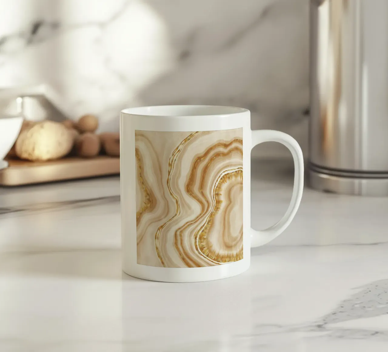 Texture agata d'oro 03 tazza in ceramica da Gemstone Textures