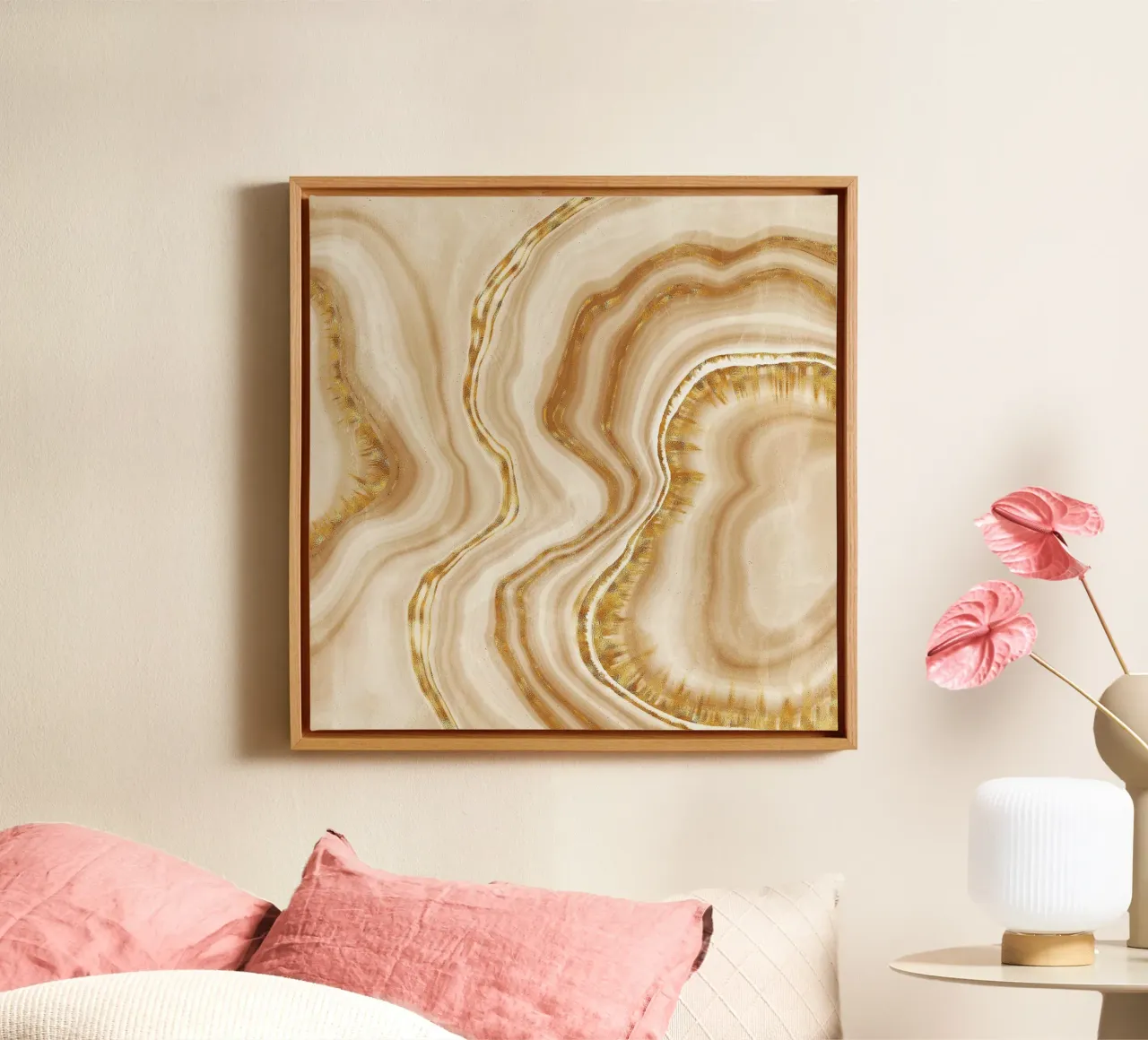 Texture agata d'oro 03 tela con Cornice a cassetta da Gemstone Textures