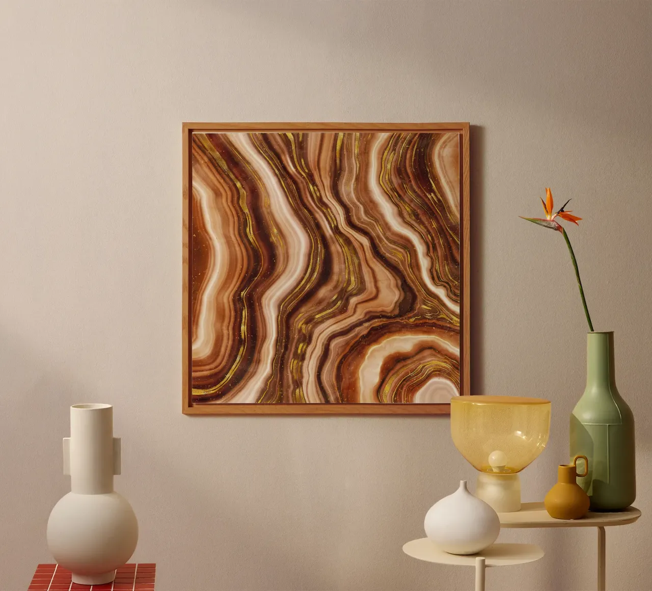 Texture agata d'oro 04 alluminio dibond da Gemstone Textures