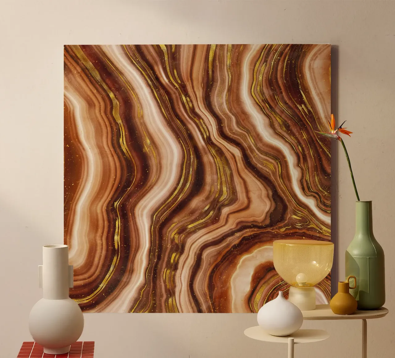 Golden Agate Texture 04 canvas by Gemstone Textures
