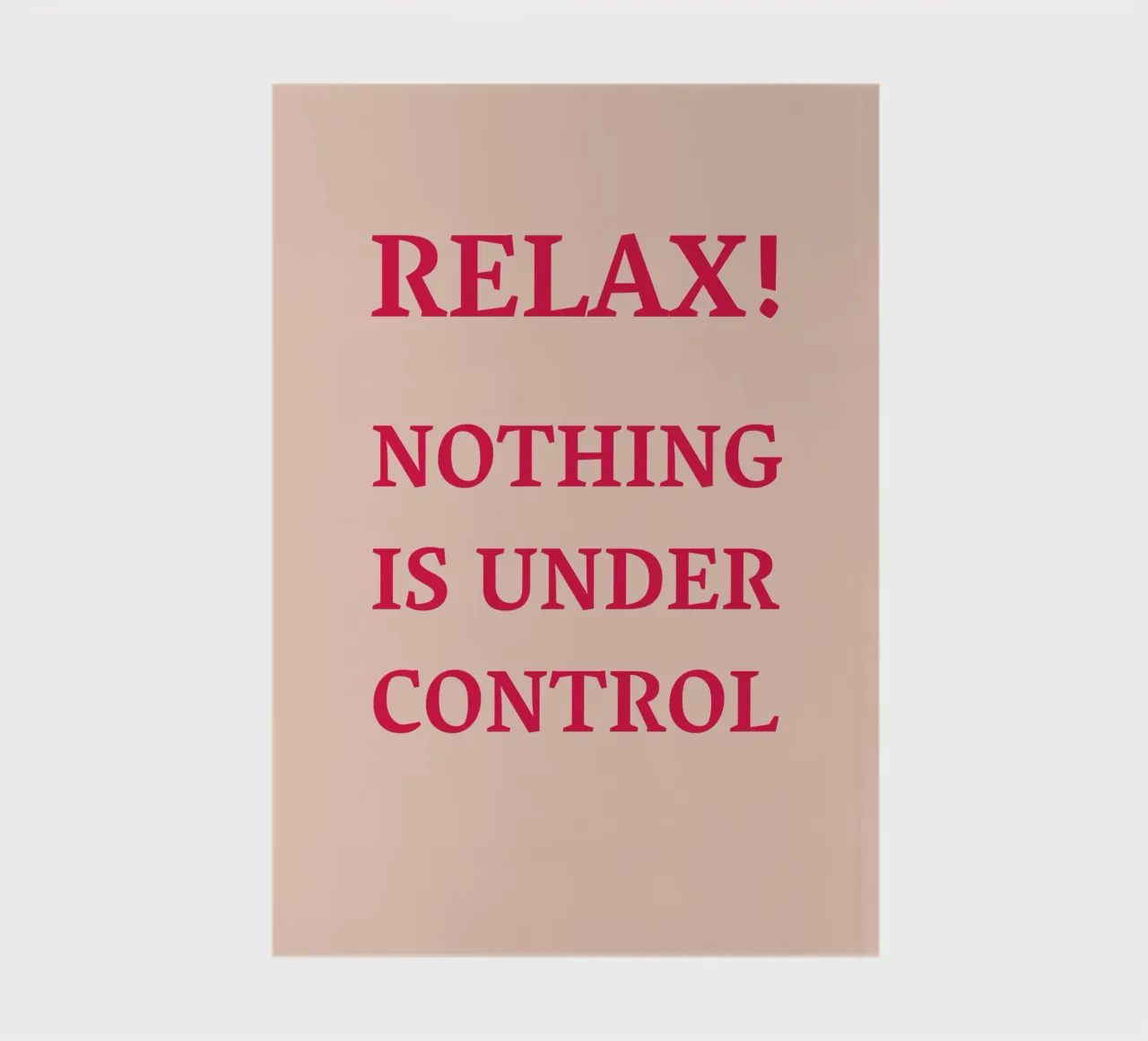 Relax! Nothing is under control notebook by Illustration Raissa Oltmanns