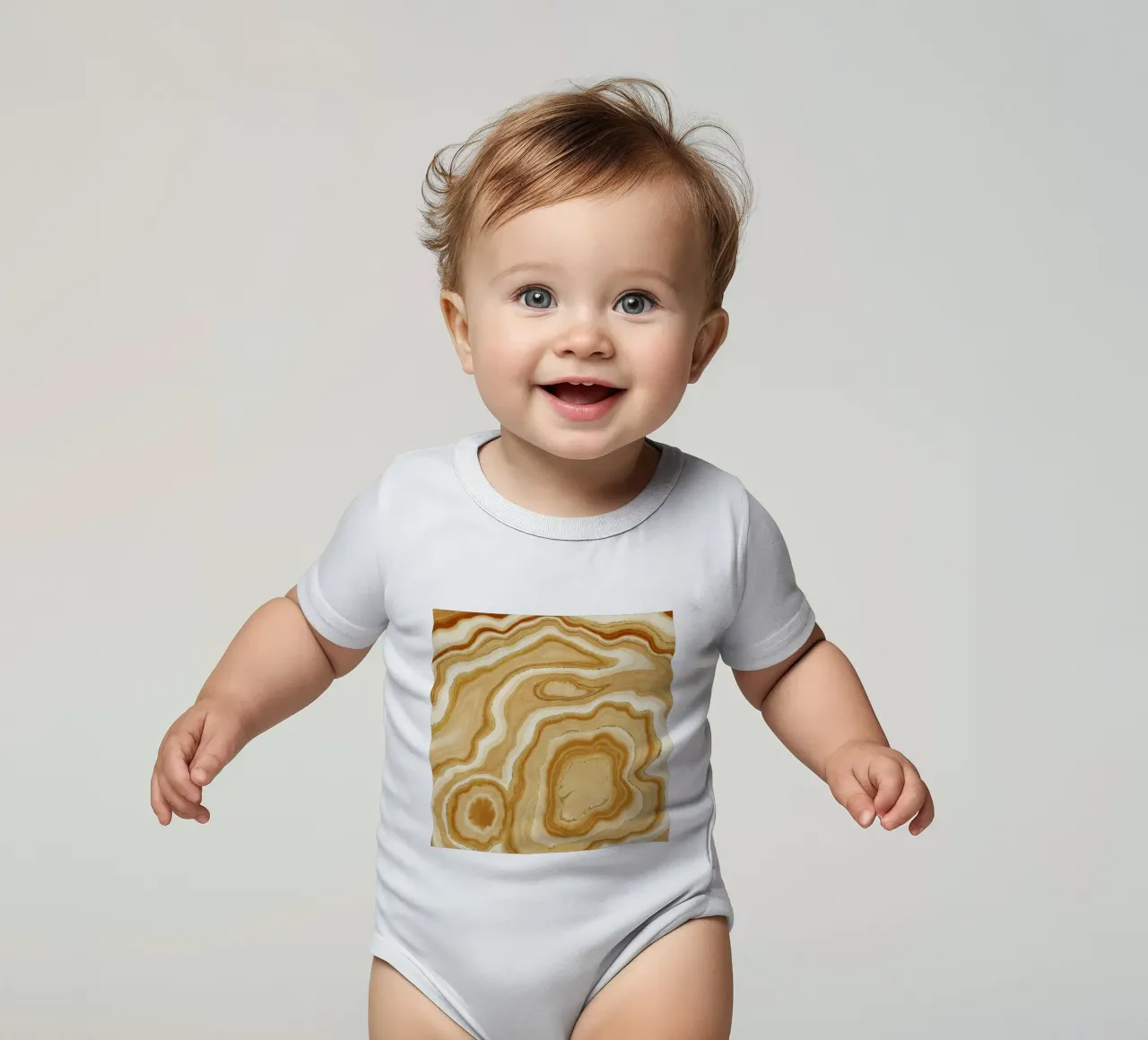 Agata d'oro Texture 05 body neonato maniche corte da Gemstone Textures