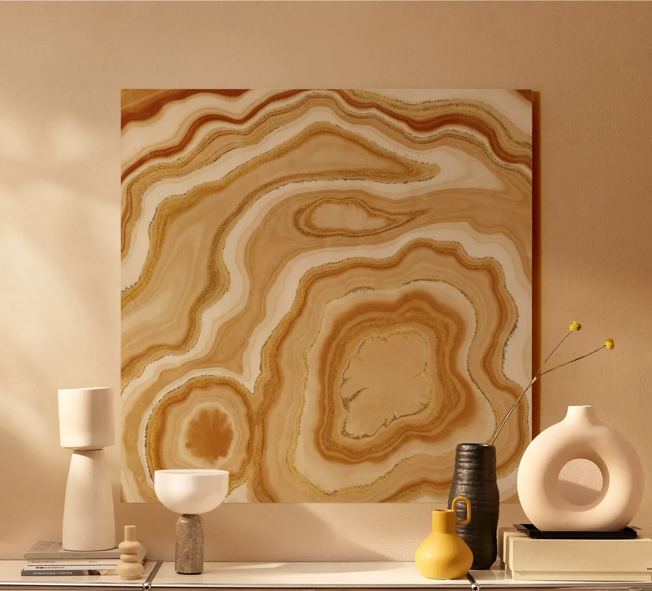 Agata d'oro Texture 05 alluminio dibond da Gemstone Textures