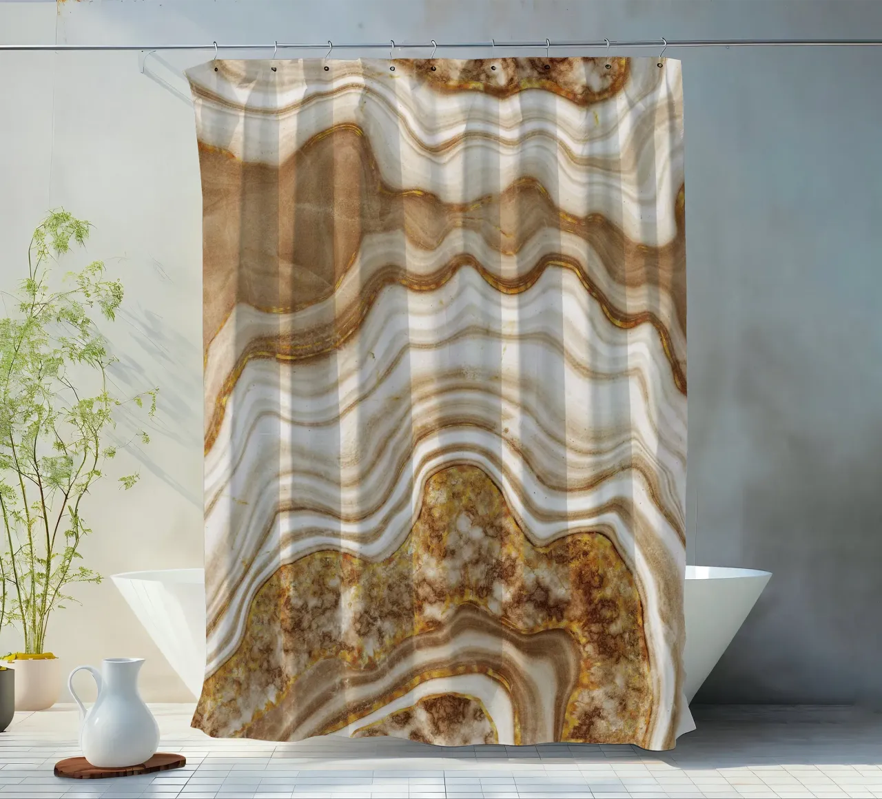 Agata d'oro Texture 08 tenda da doccia da Gemstone Textures
