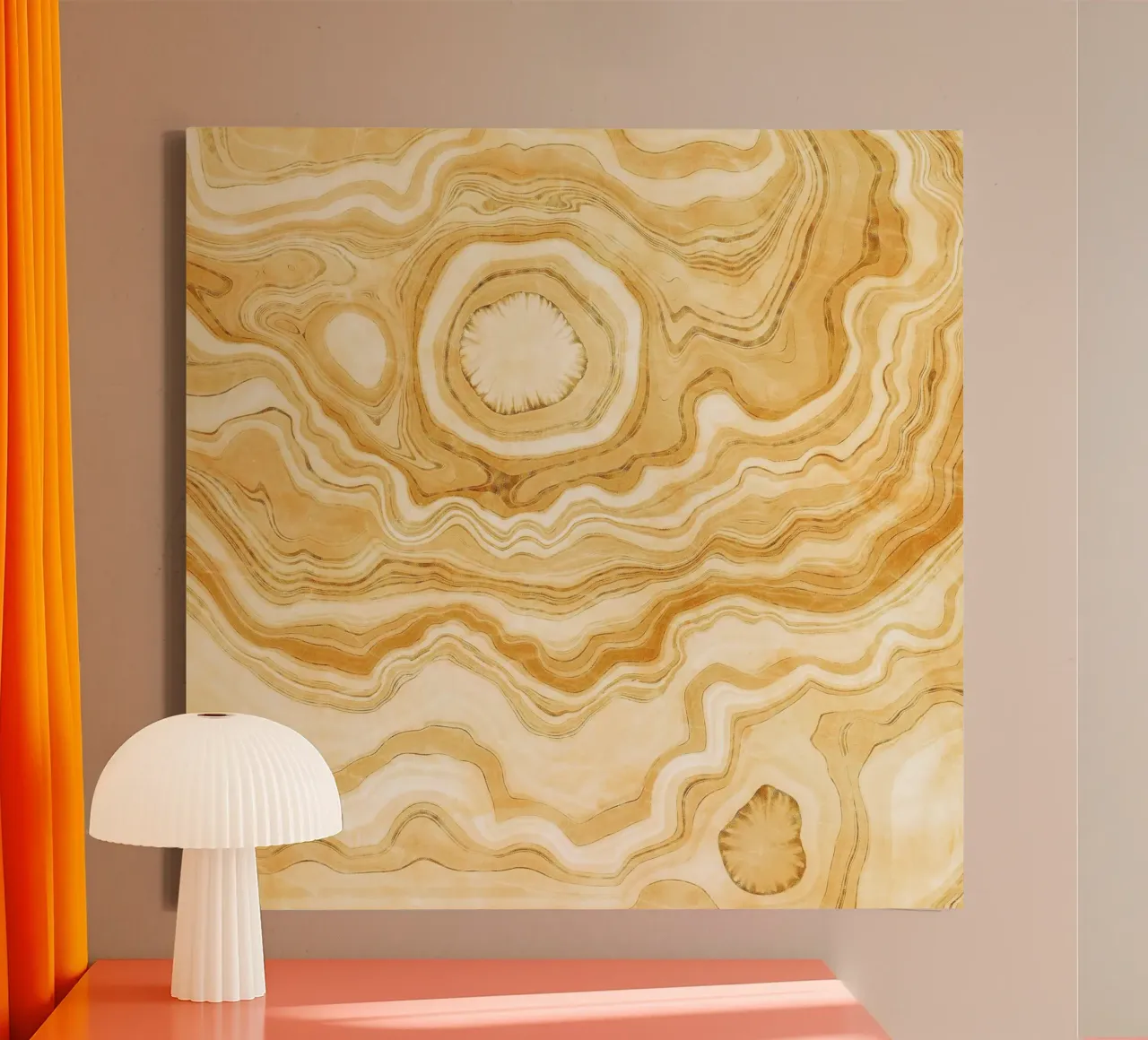 Golden Agate Texture 10 canvas by Gemstone Textures