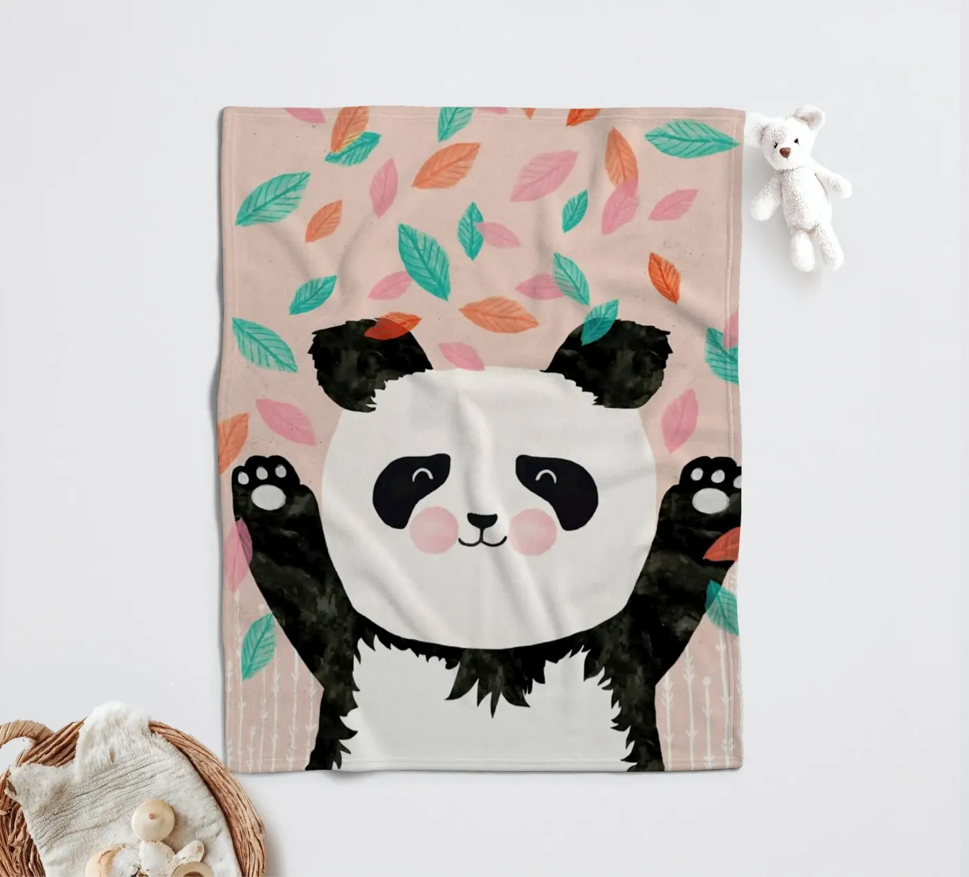 Panda Fleecedecke von treechild