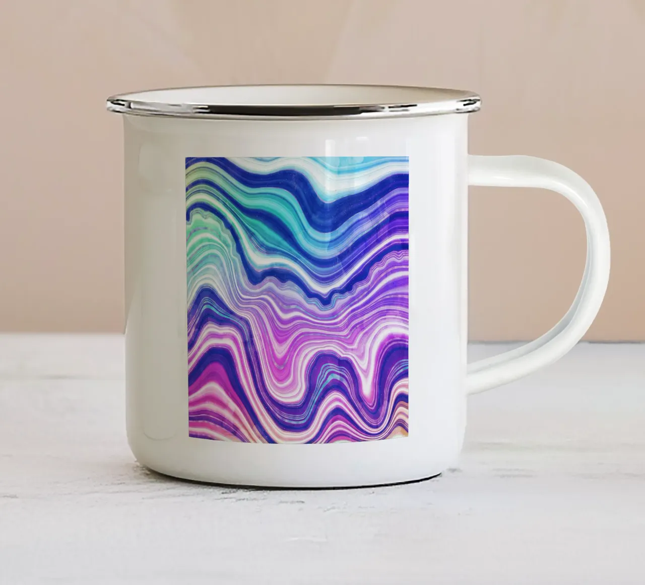 Texture agata neon 01 tazza in smalto da Gemstone Textures