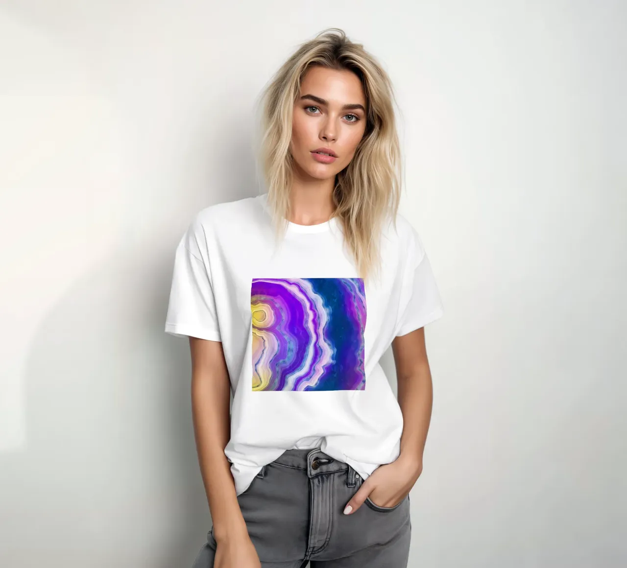 Texture agata neon 02 t-shirt da Gemstone Textures