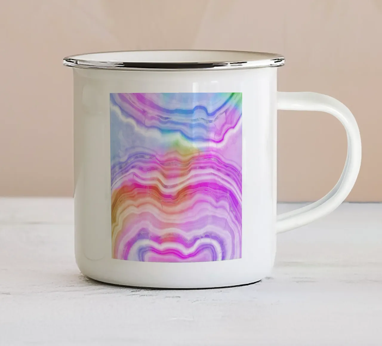 Texture agata neon 03 tazza in smalto da Gemstone Textures