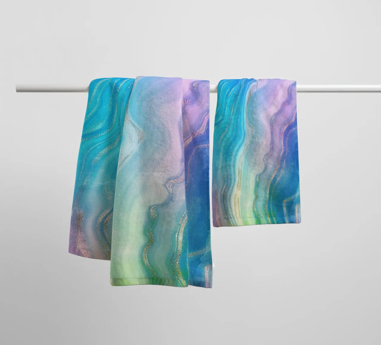 Neon Agate Texture 04 towel by Gemstone Textures