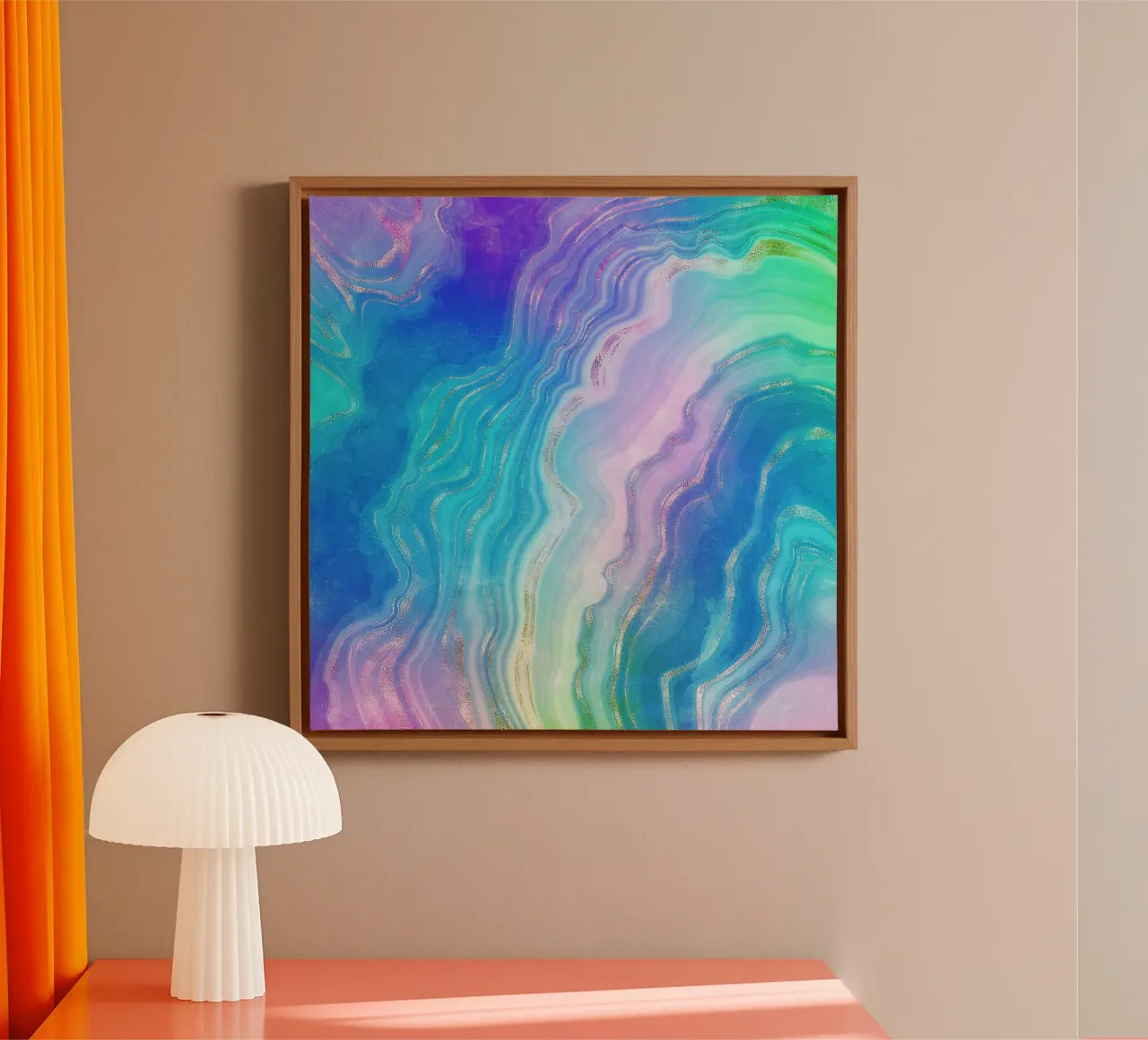 Neon Agate Texture 04 canvas by Gemstone Textures