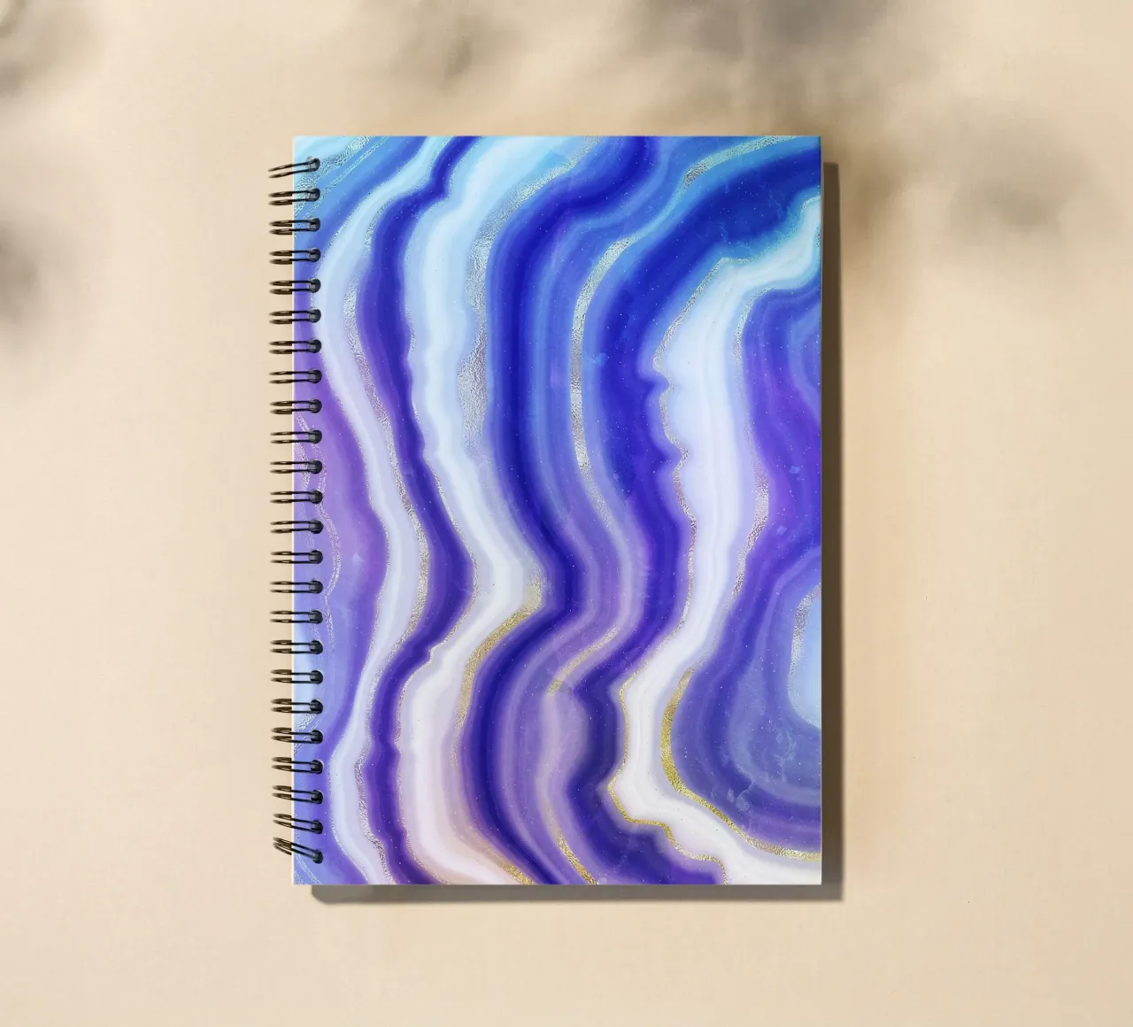 Neon Agate Texture 05 spiral notebook by Gemstone Textures