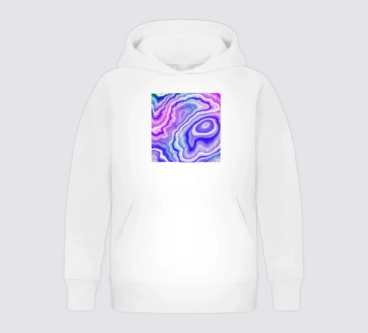Agata neon Texture 06 felpa bambino con cappuccio da Gemstone Textures