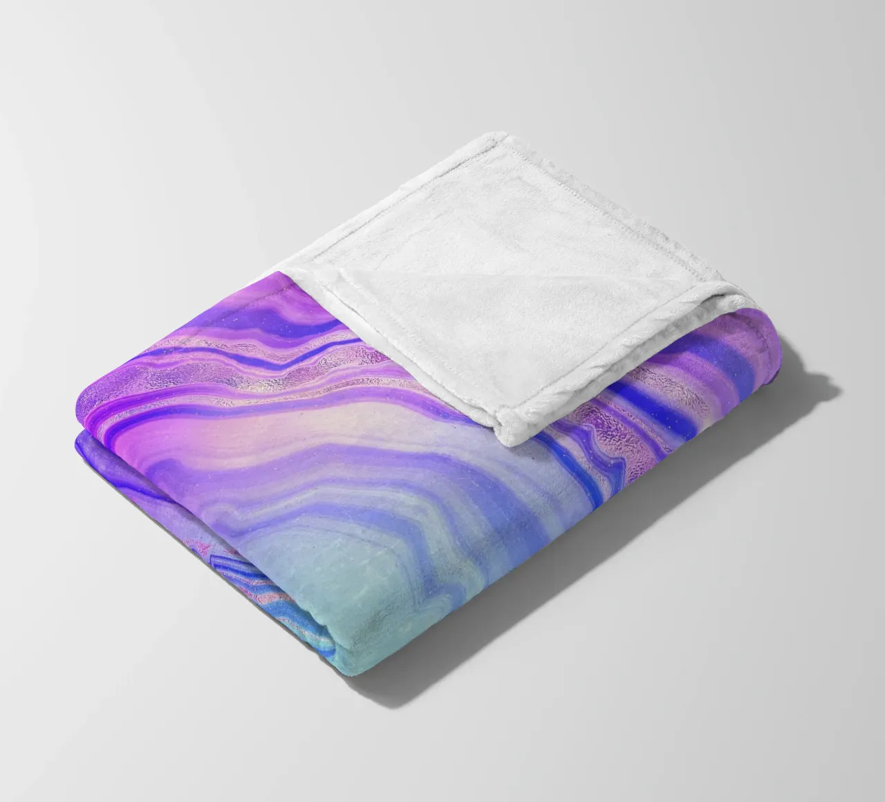 Neon Agate Texture 07 fleece blanket by Gemstone Textures