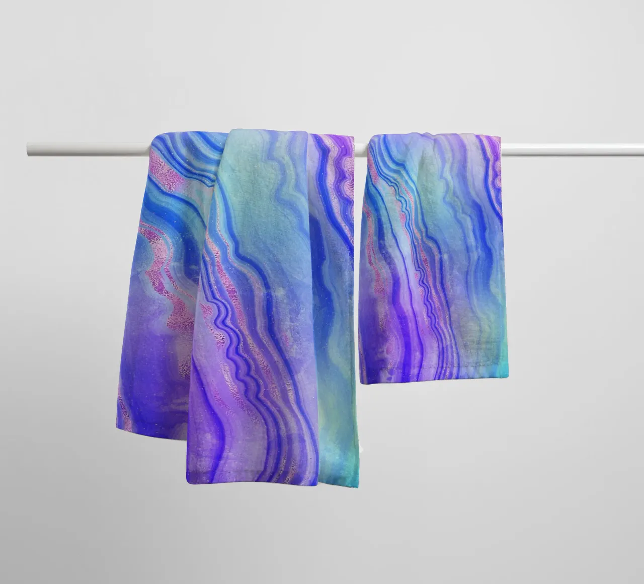 Neon Agate Texture 07 towel by Gemstone Textures