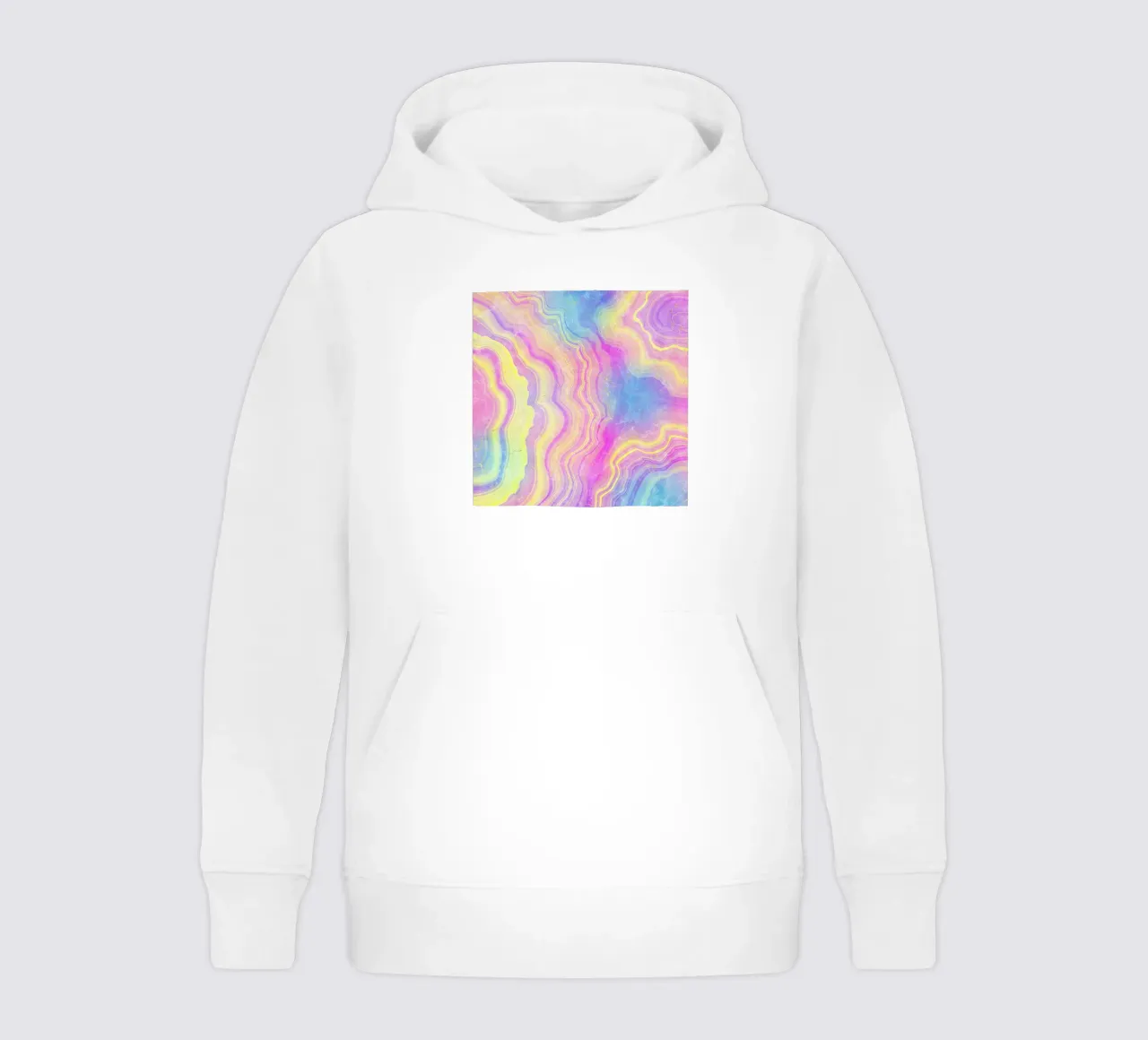 Agata neon Texture 08 felpa bambino con cappuccio da Gemstone Textures