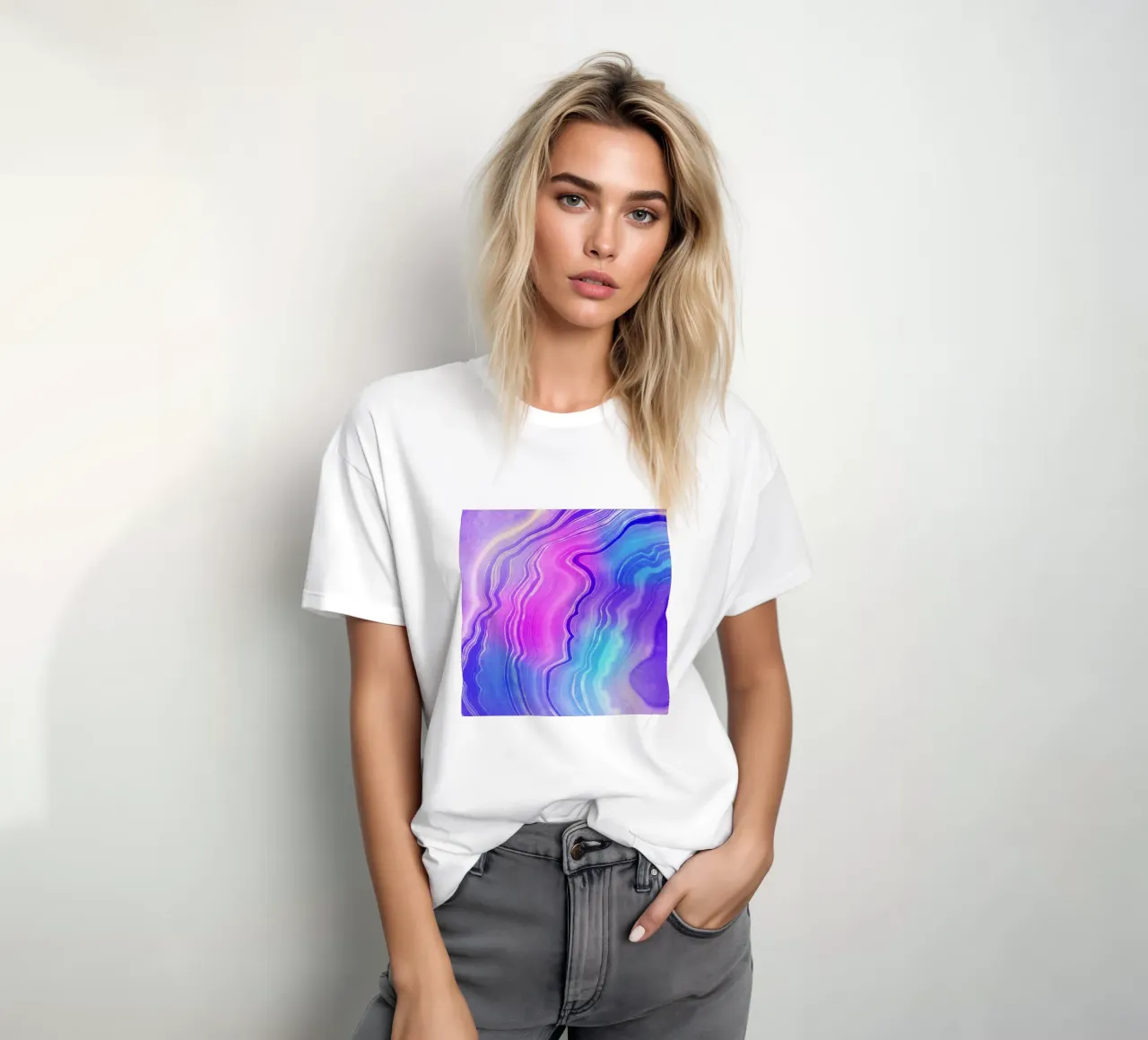 Texture agata neon 09 t-shirt da Gemstone Textures