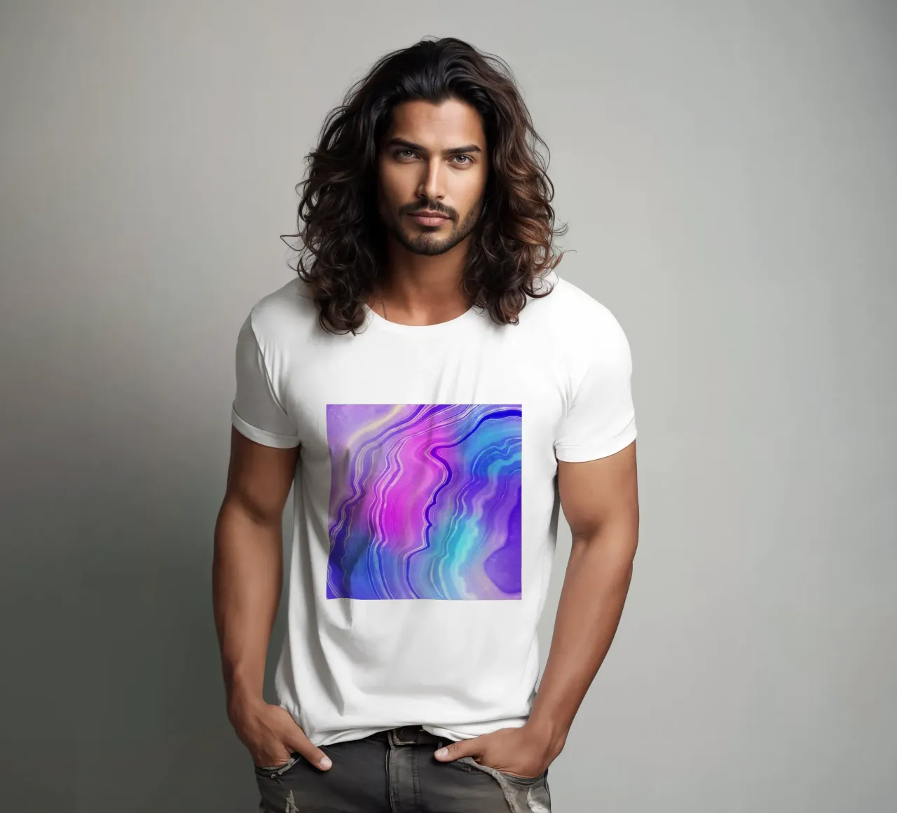 Texture agata neon 09 t-shirt da Gemstone Textures