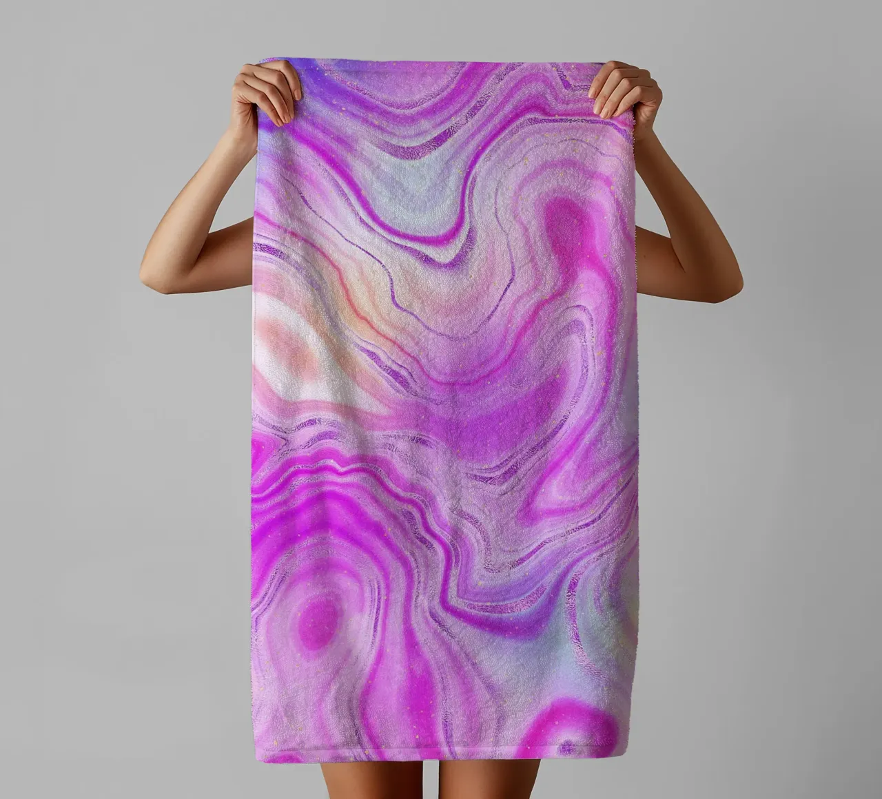 Neon Agate Texture 10 towel by Gemstone Textures