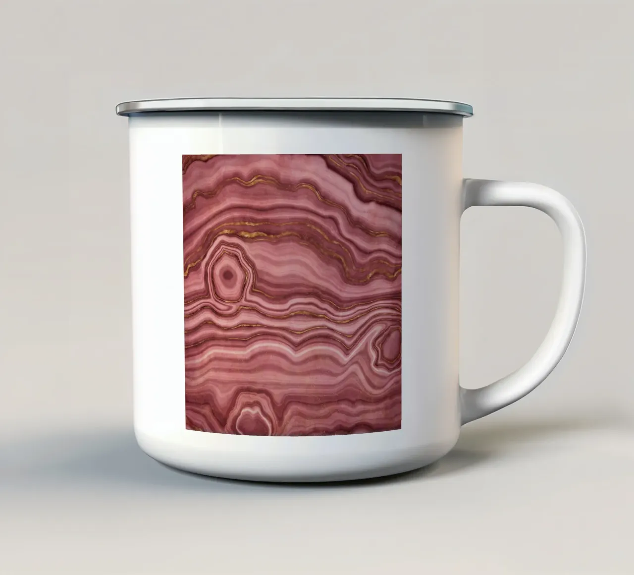 Agata rosa Texture 01 tazza in smalto da Gemstone Textures