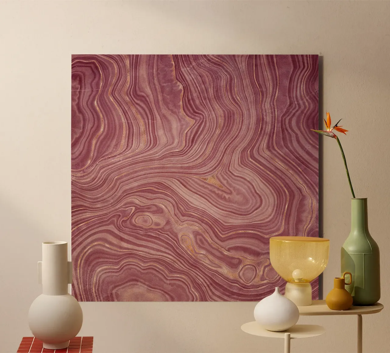 Agata rosa Texture 02 alluminio dibond da Gemstone Textures