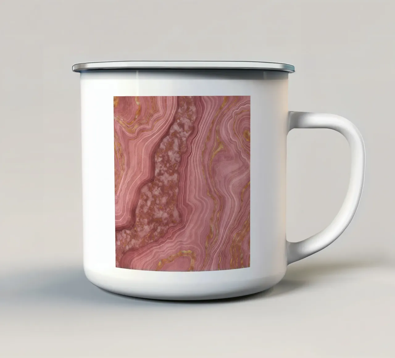 Texture agata rosa 03 tazza in smalto da Gemstone Textures