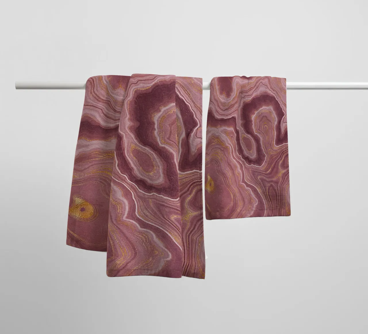 Agata rosa Texture 04 asciugamano da bagno da Gemstone Textures
