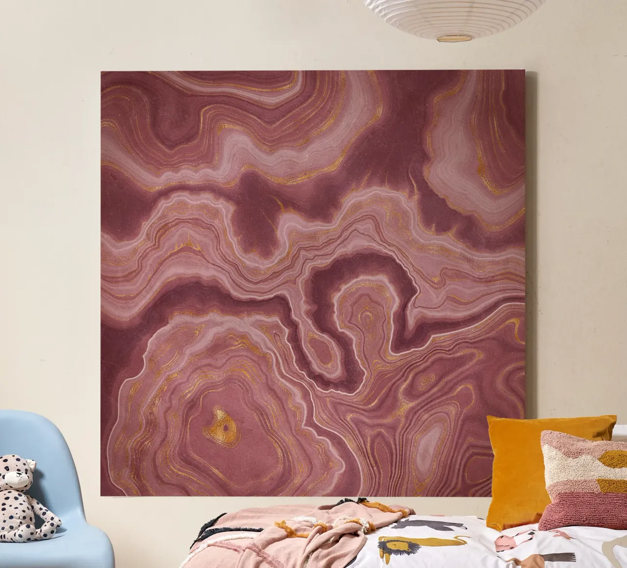 Agata rosa Texture 04 tela con Cornice a cassetta da Gemstone Textures