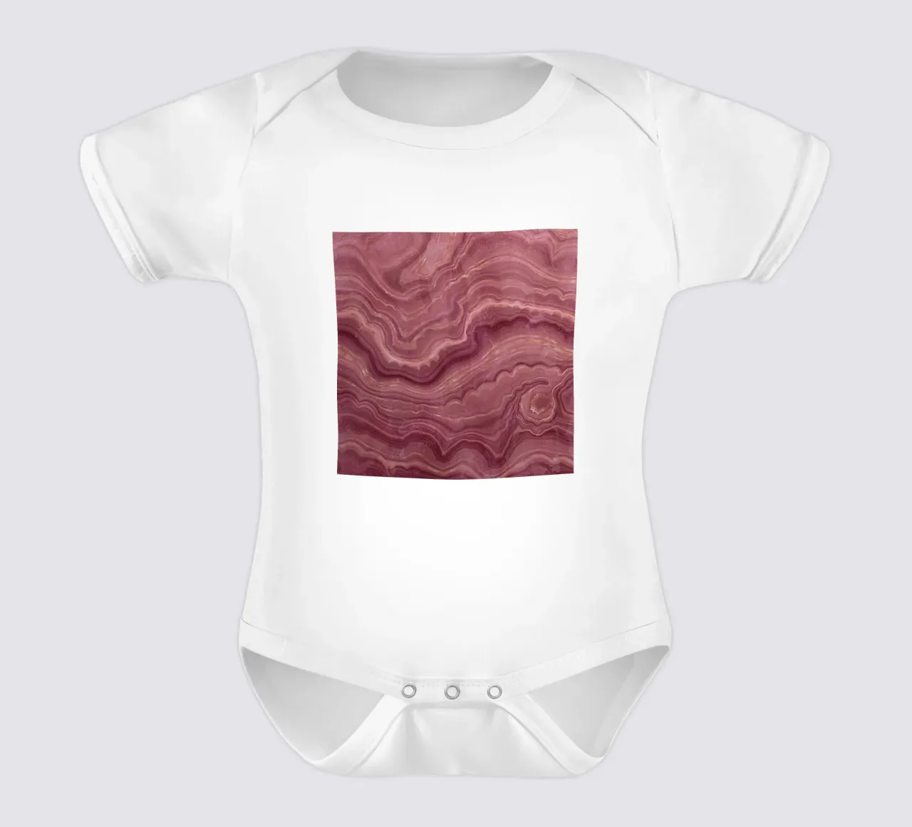 Agata rosa Texture 05 body neonato maniche corte da Gemstone Textures