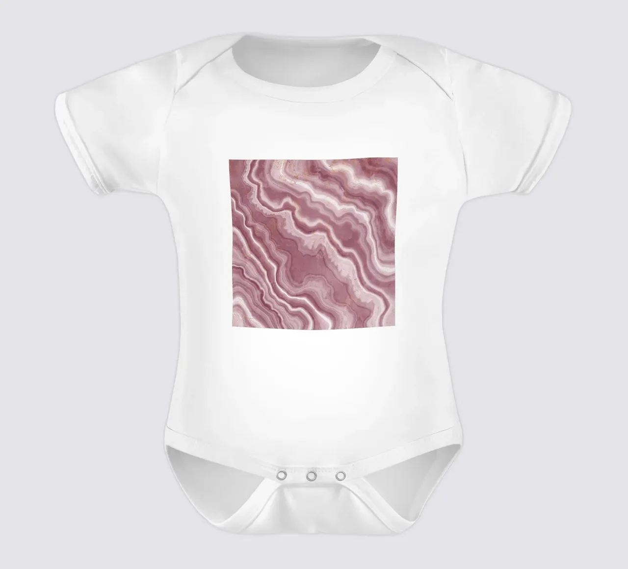 Agata rosa Texture 06 body neonato maniche corte da Gemstone Textures