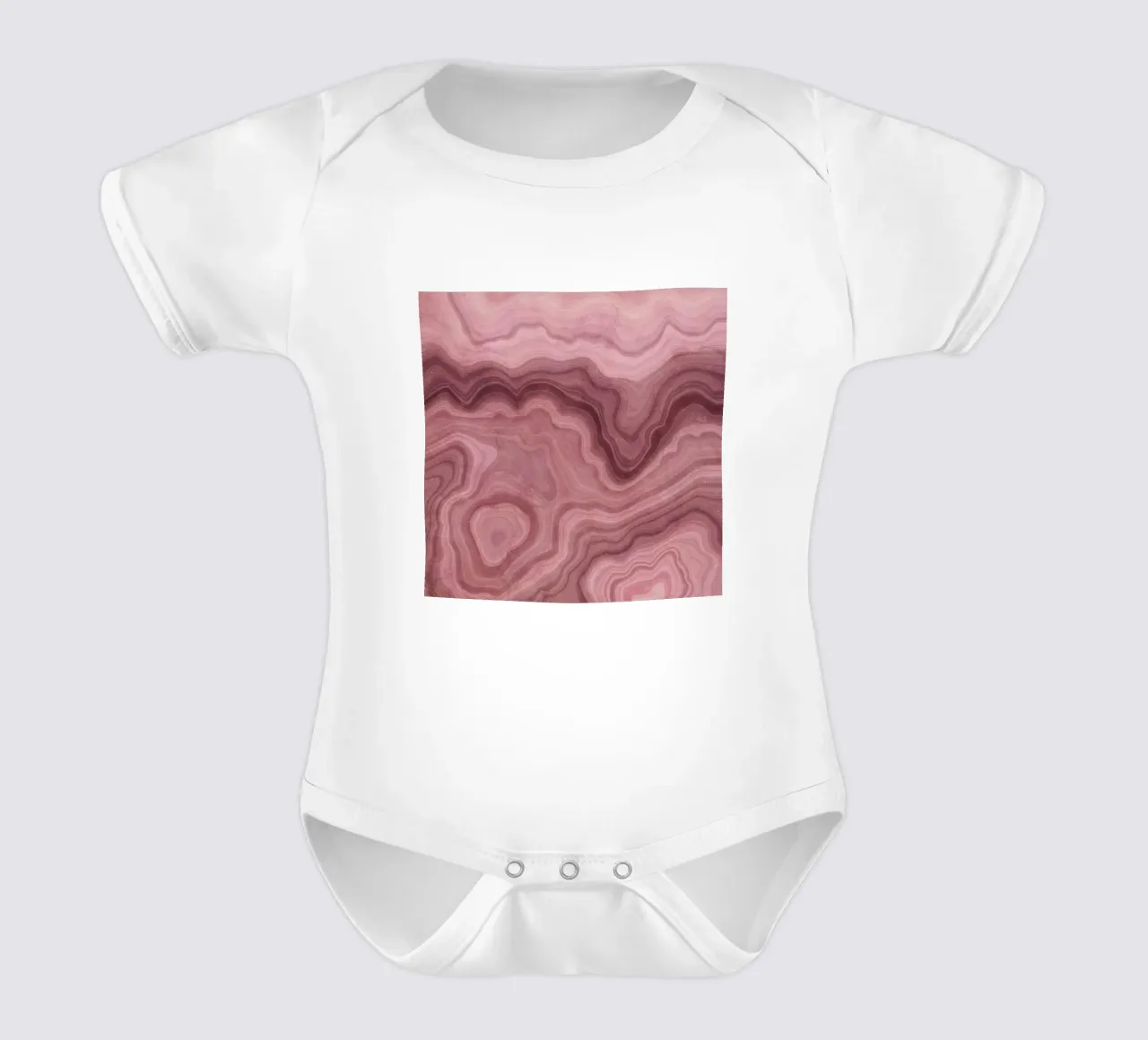 Agata rosa Texture 07 body neonato maniche corte da Gemstone Textures