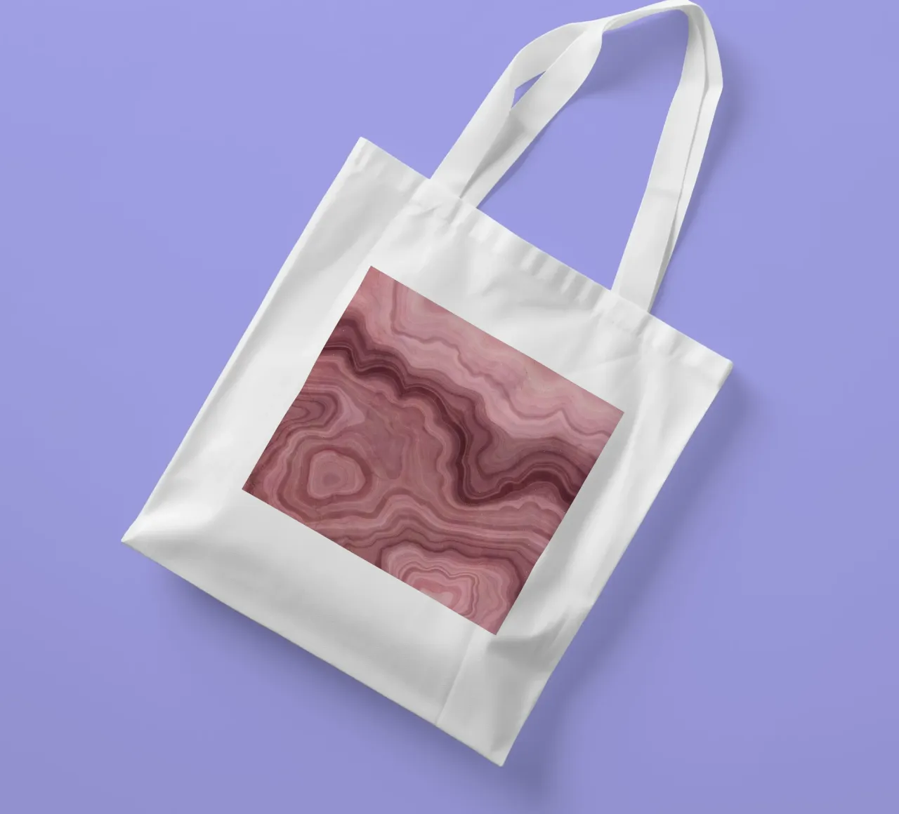Agata rosa Texture 07 borsa in juta da Gemstone Textures