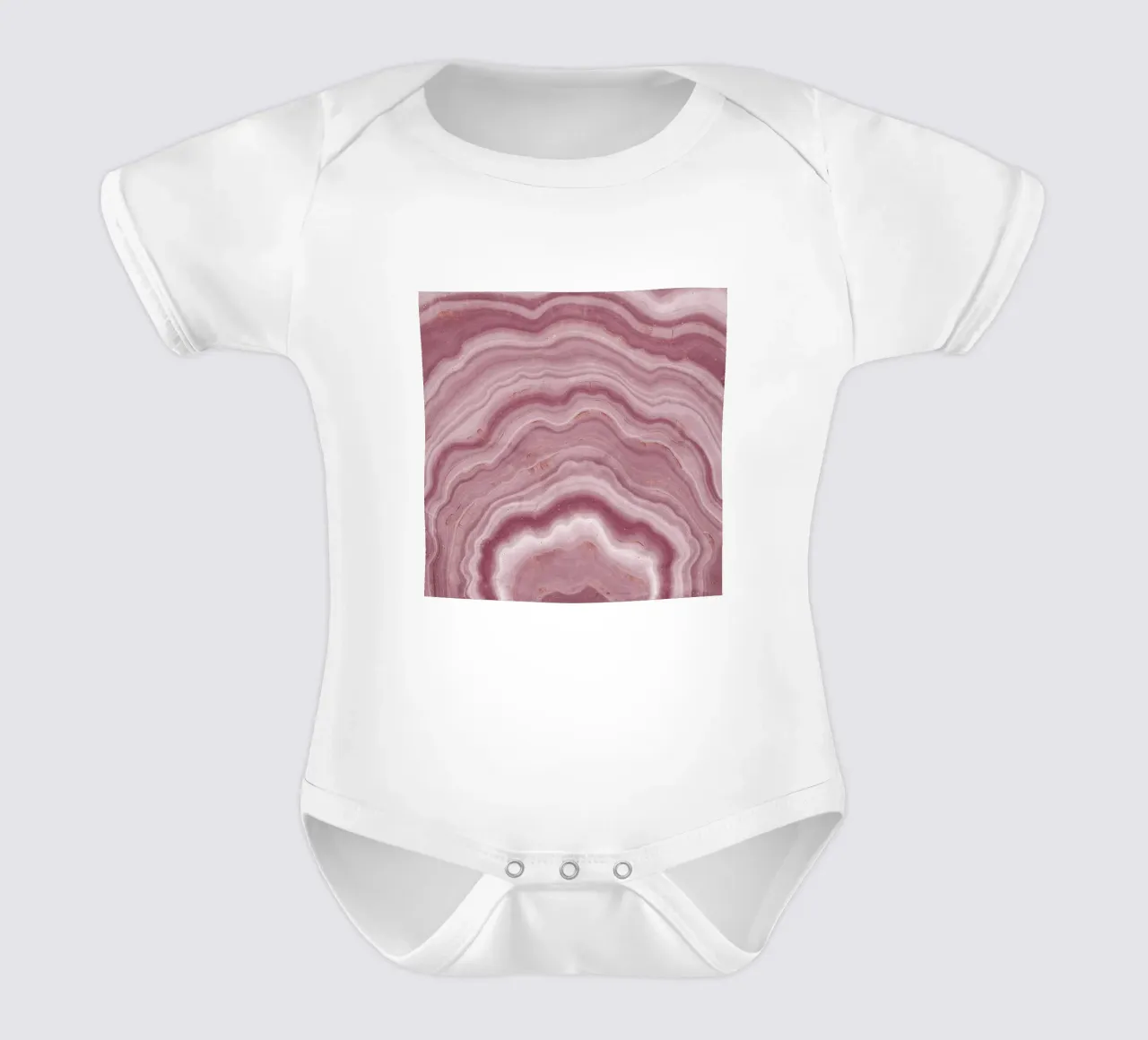 Agata rosa Texture 08 body neonato maniche corte da Gemstone Textures