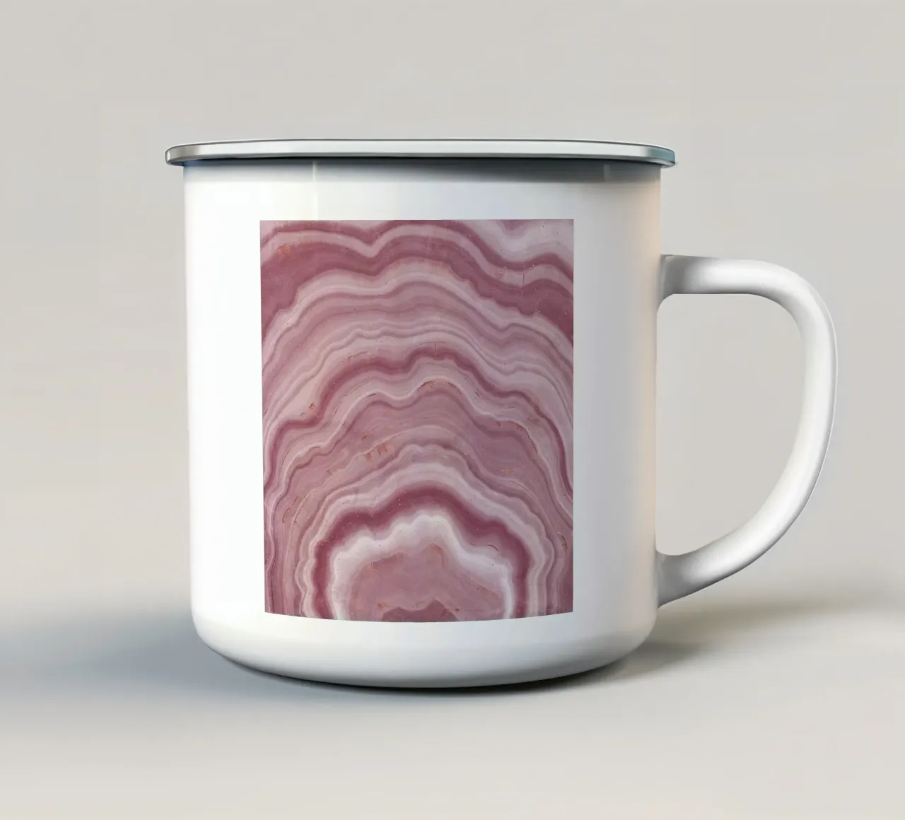 Agata rosa Texture 08 tazza in smalto da Gemstone Textures