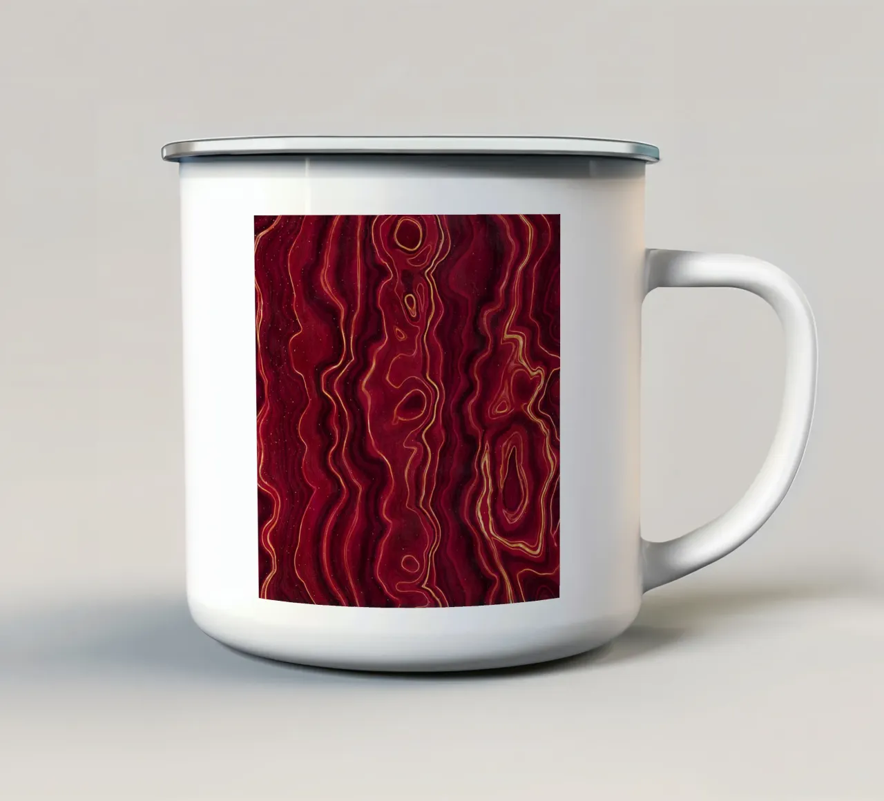 Agata rossa Texture 01 tazza in smalto da Gemstone Textures