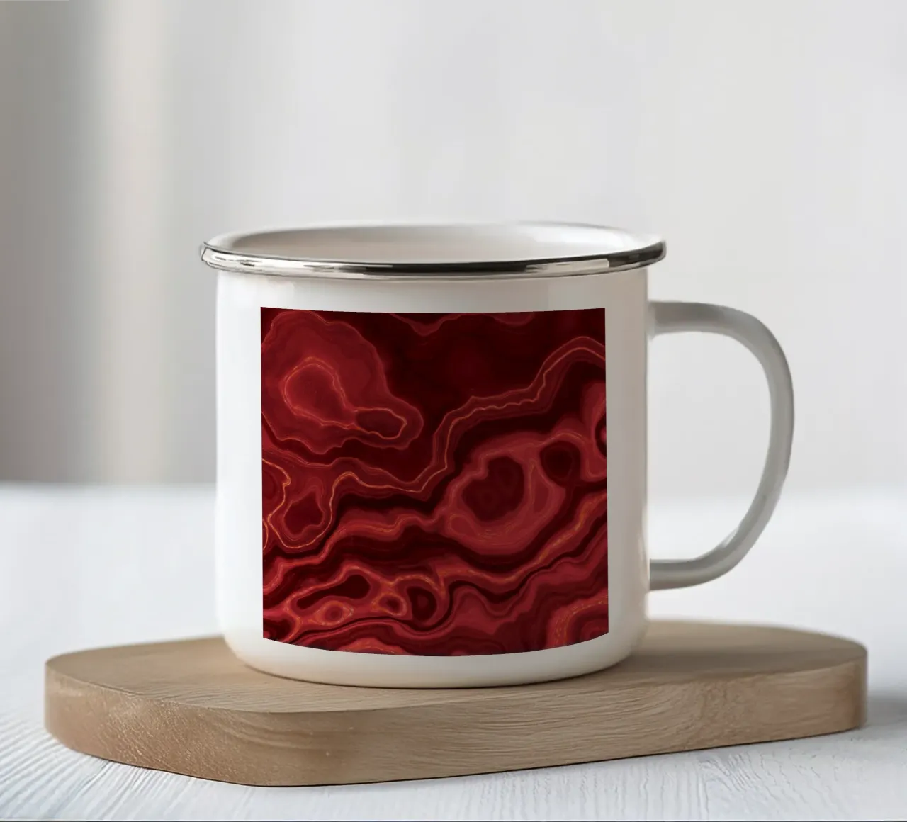 Agata rossa Texture 03 tazza in smalto da Gemstone Textures