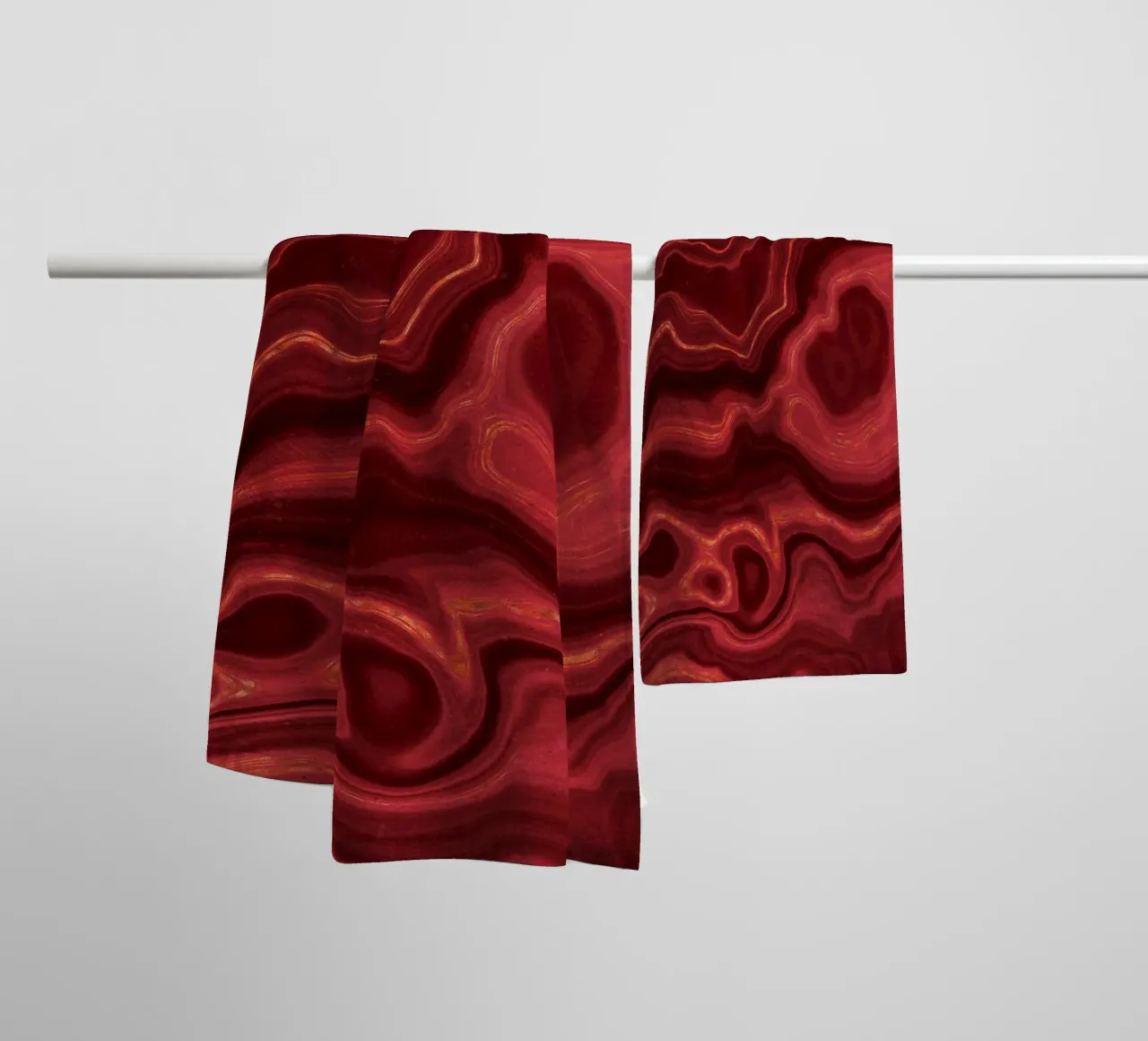 Red Agate Texture 03 towel by Gemstone Textures