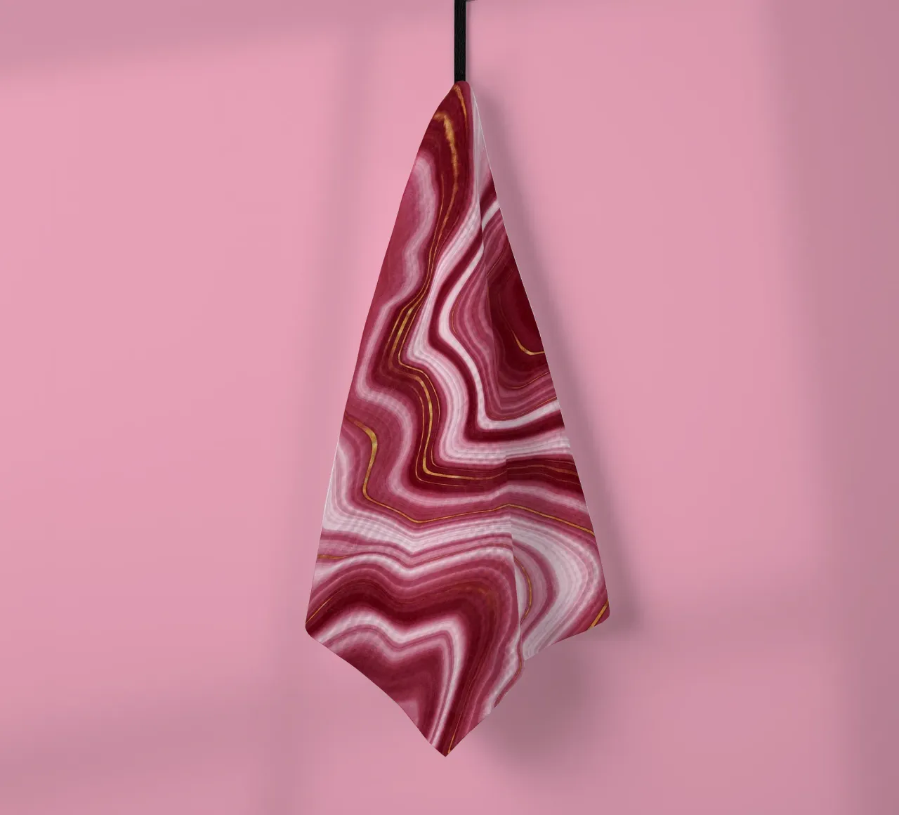 Red Agate Texture 04 tea towel by Gemstone Textures
