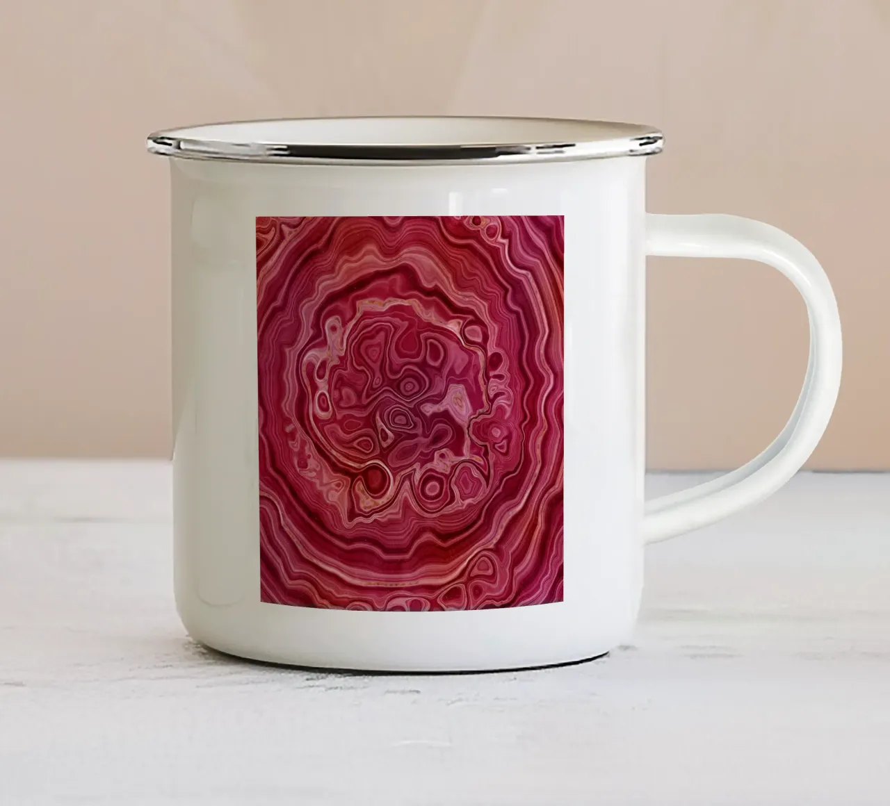 Agata rossa Texture 07 tazza in smalto da Gemstone Textures