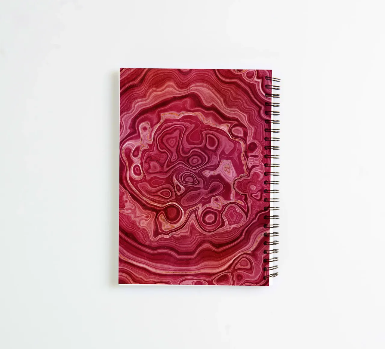 Red Agate Texture 07 spiral notebook by Gemstone Textures