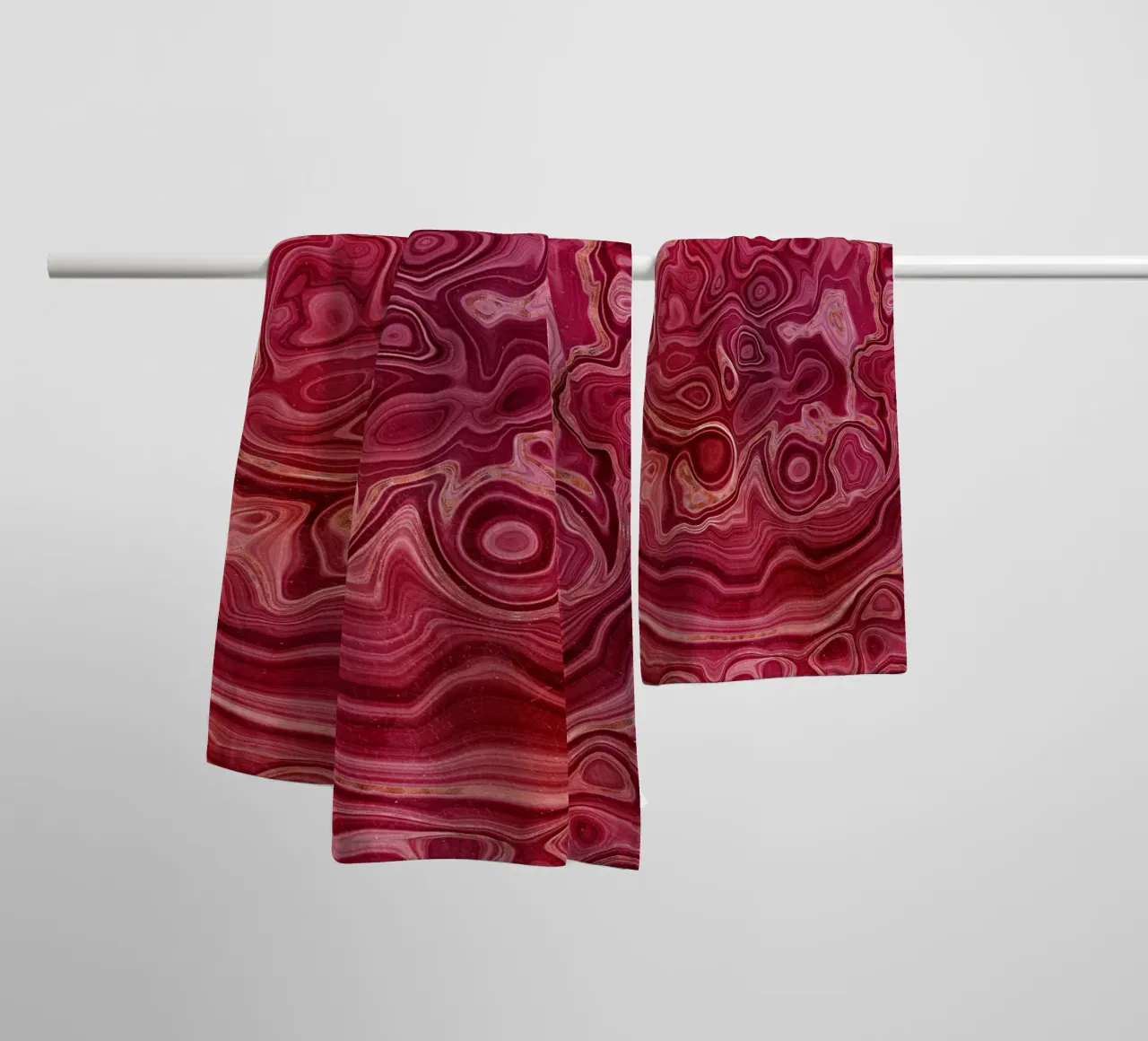 Red Agate Texture 07 towel by Gemstone Textures