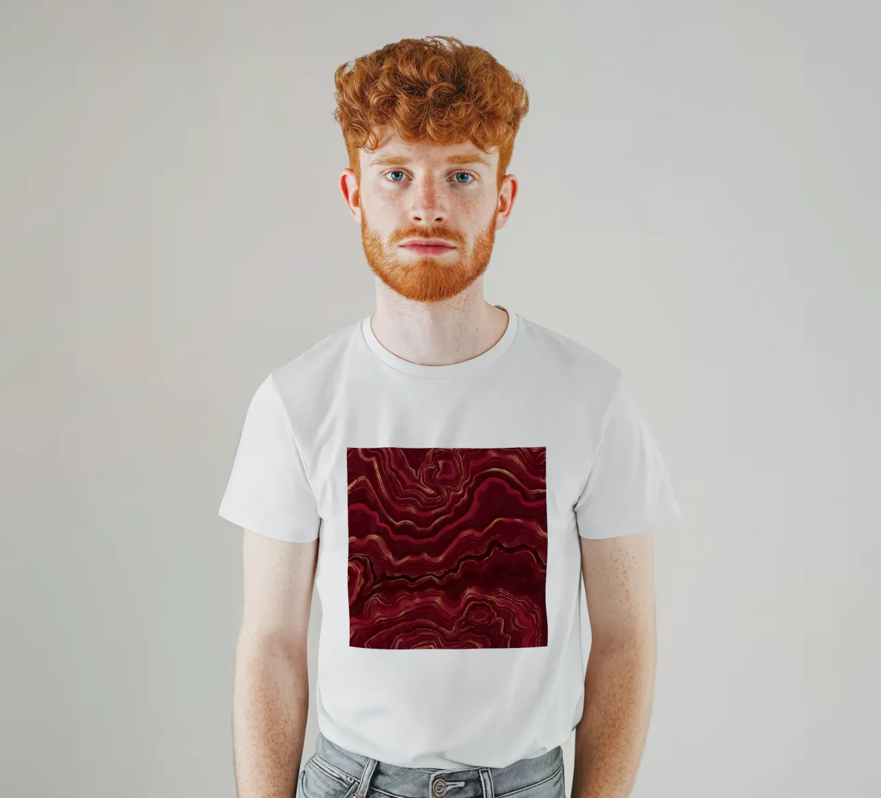 Agata rossa Texture 08 t-shirt da Gemstone Textures