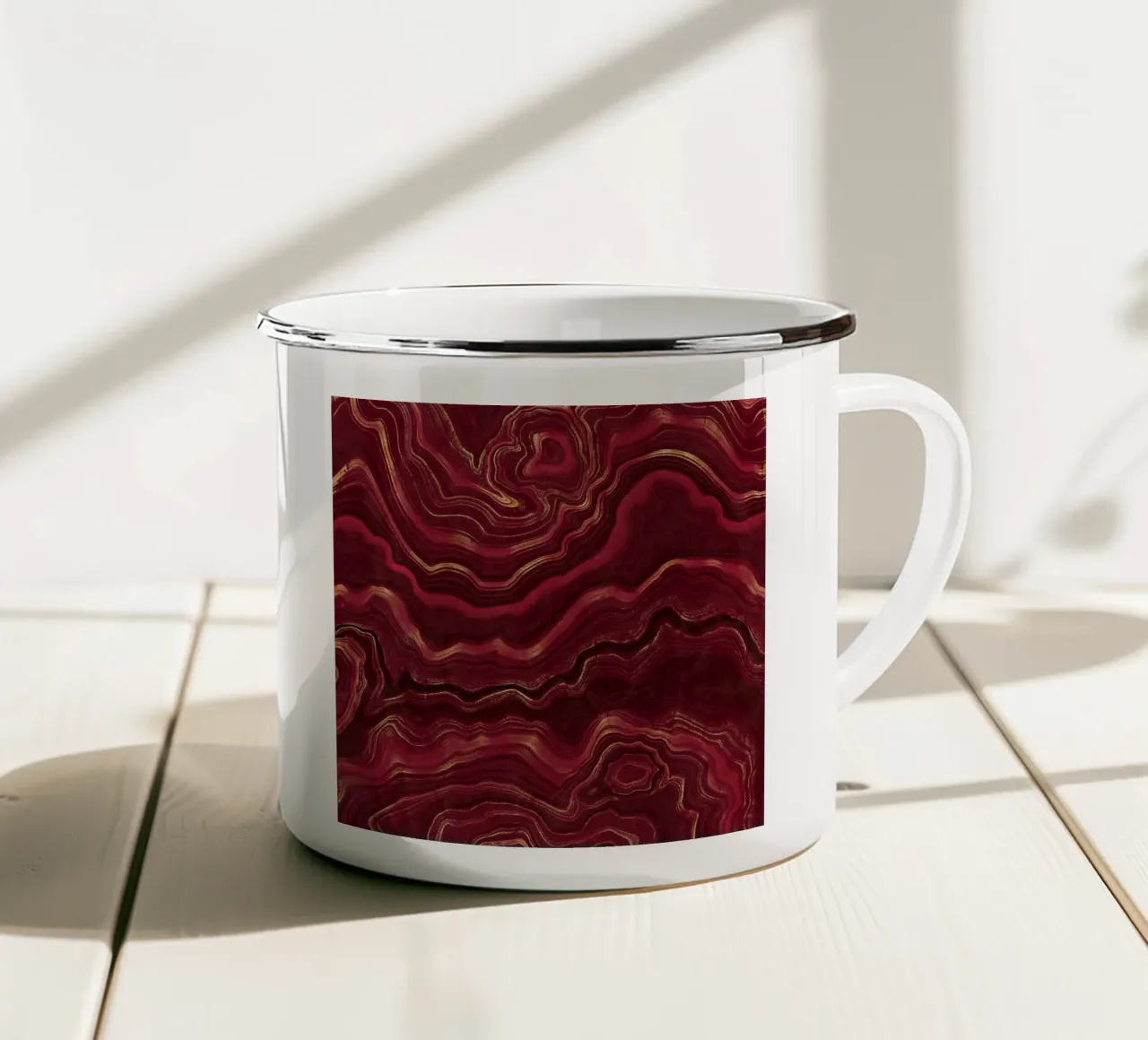 Agata rossa Texture 08 tazza in smalto da Gemstone Textures