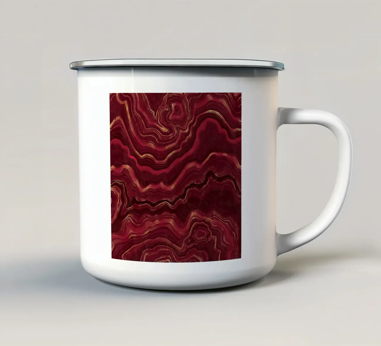 Agata rossa Texture 08 tazza in smalto da Gemstone Textures