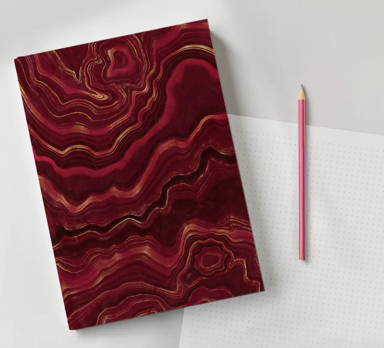 Red Agate Texture 08 notebook by Gemstone Textures