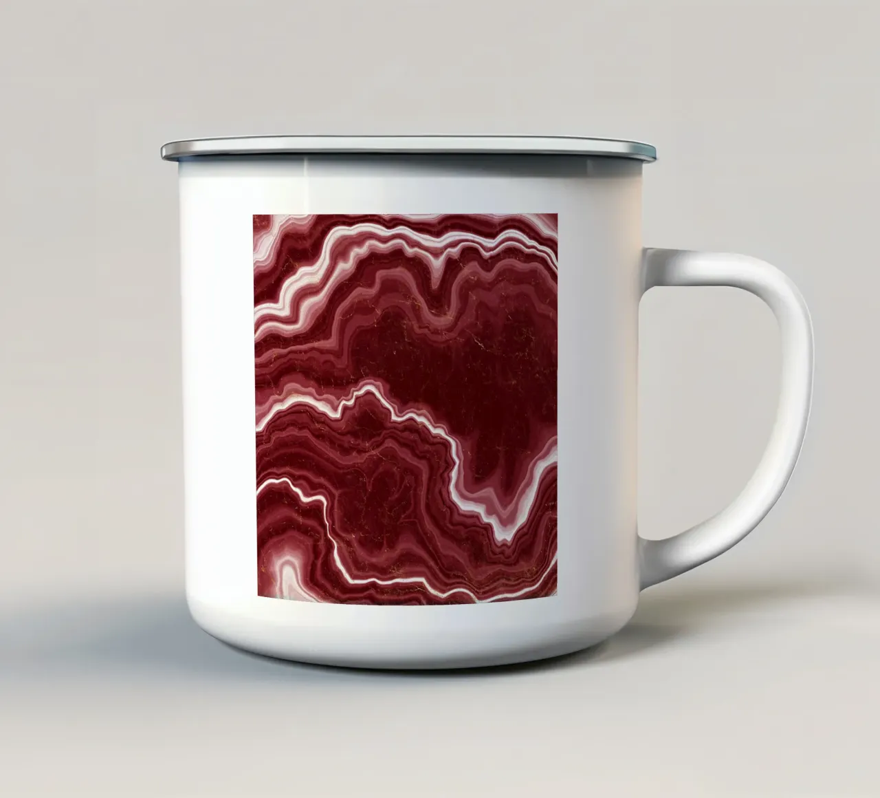 Agata rossa Texture 09 tazza in smalto da Gemstone Textures