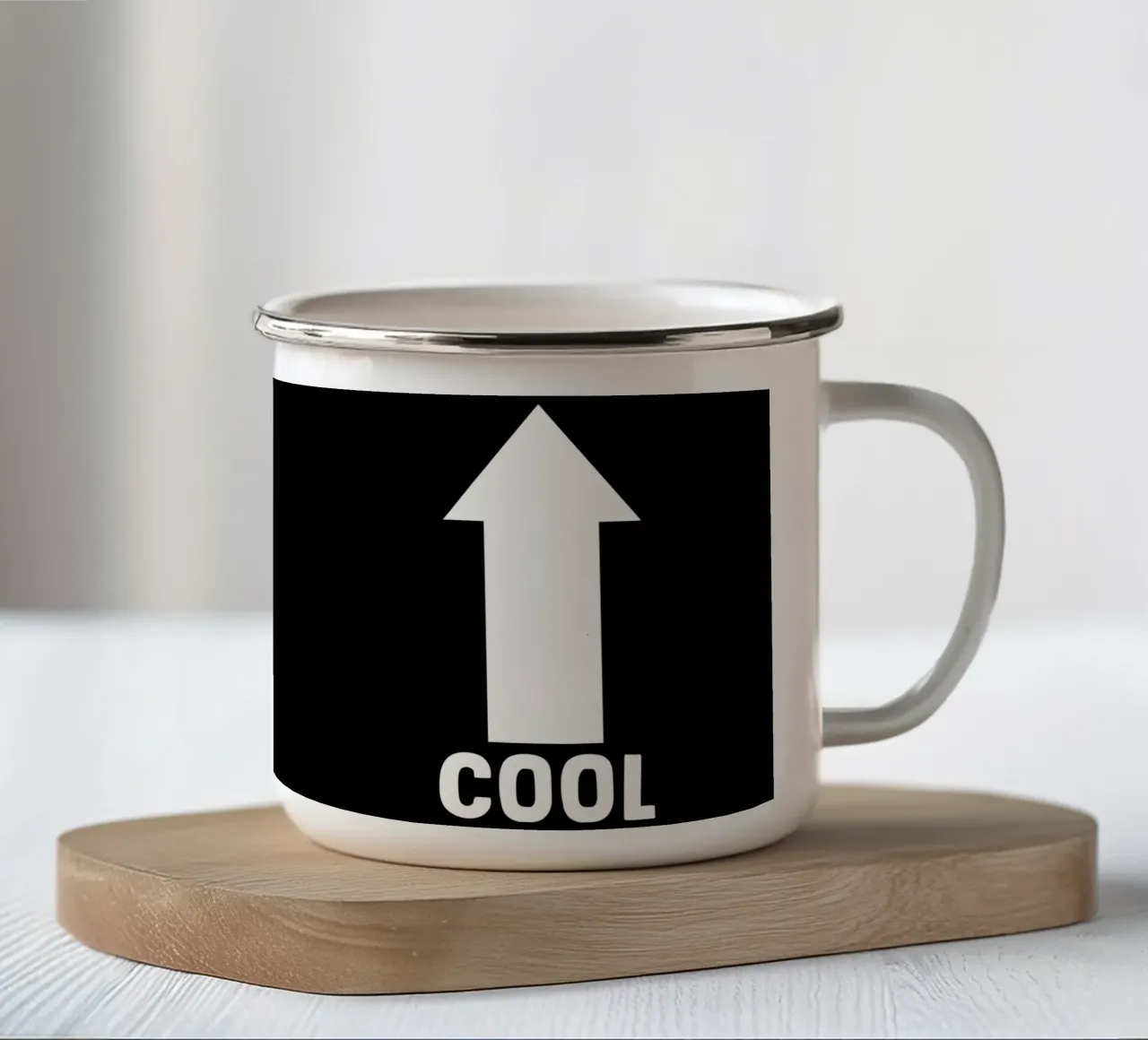 Cool Motivational Inspirational Minimalistic Arrow (freccia minimalista) tazza in smalto da sillyindustries