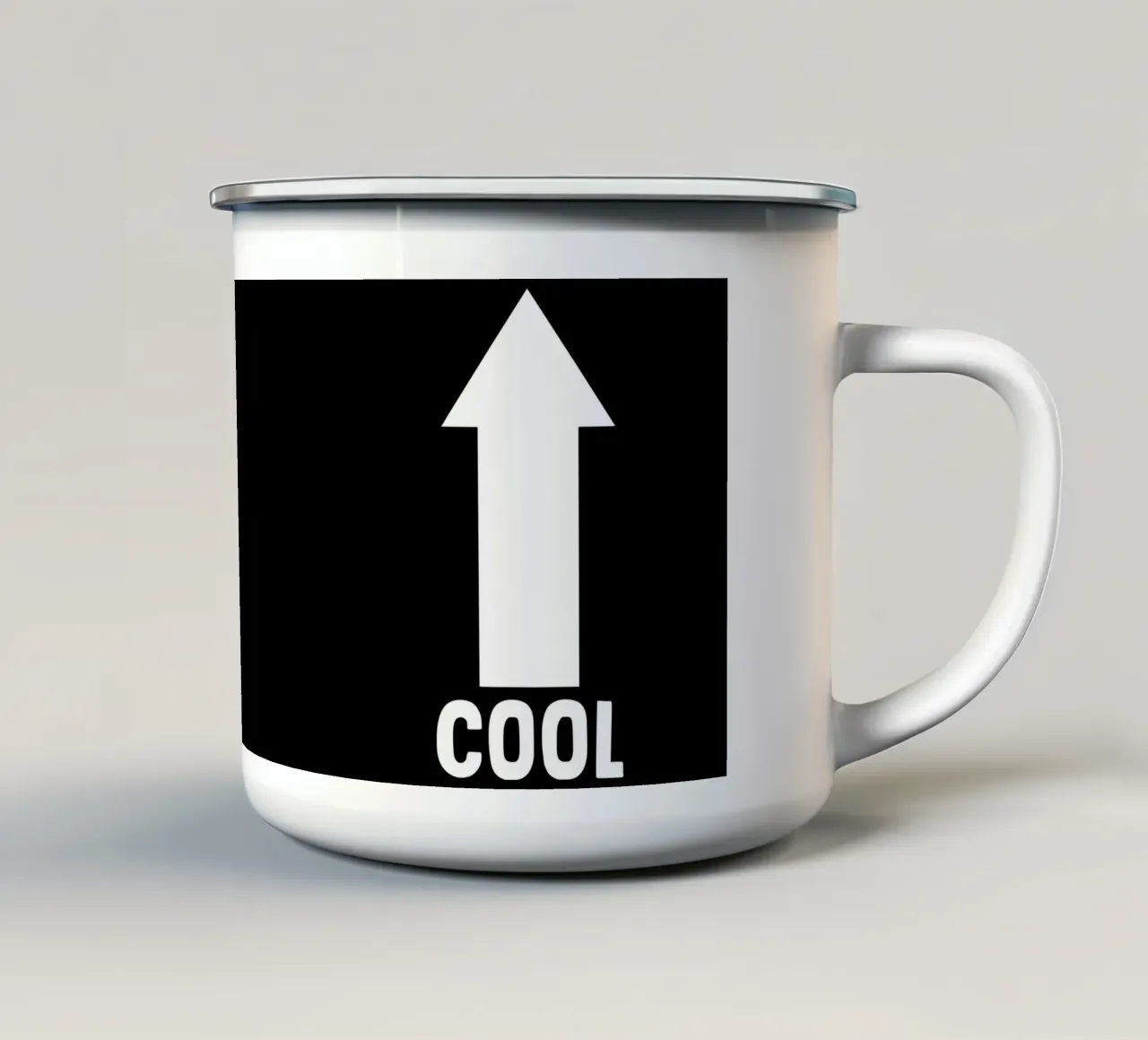 Cool Motivational Inspirational Minimalistic Arrow (freccia minimalista) tazza in smalto da sillyindustries